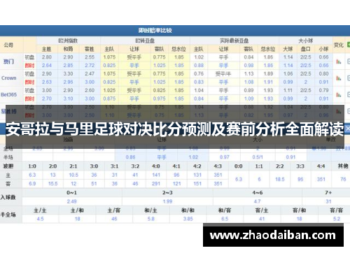 安哥拉与马里足球对决比分预测及赛前分析全面解读